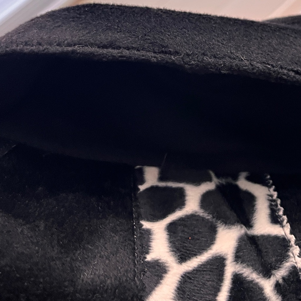 Vintage ESPRIT Cow Print Patchwork Look Shoulder Bag Y2K Purse Black White VTG - Picture 7 of 12